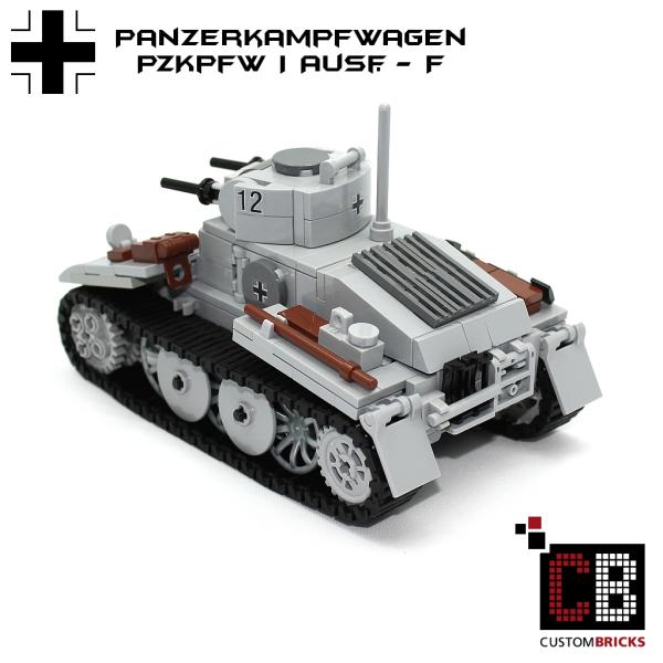 CUSTOM WW2 PzKpfw I Ausf.F with soldier out of LEGO® bricks