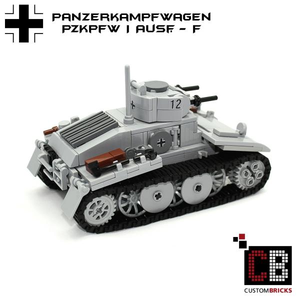 CUSTOM WW2 PzKpfw I Ausf.F with soldier out of LEGO® bricks