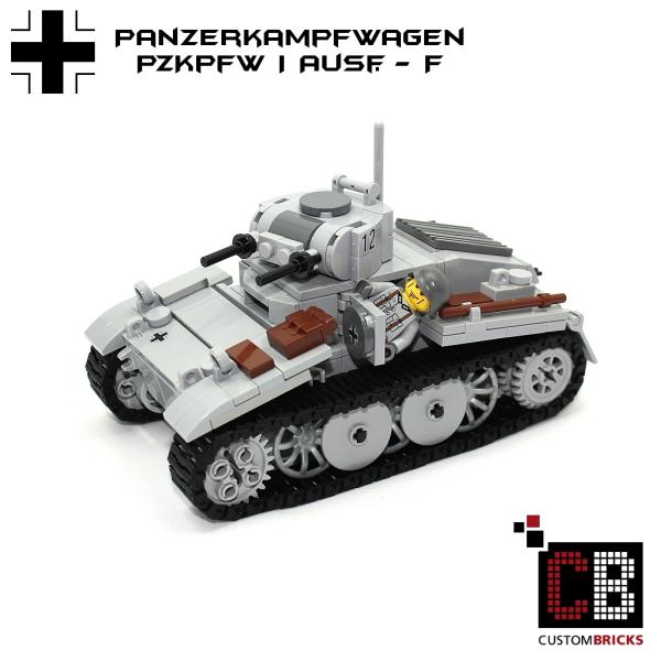 CUSTOM WW2 PzKpfw I Ausf.F with soldier out of LEGO® bricks