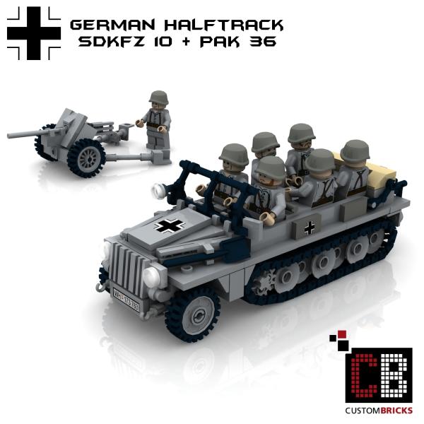 Custom WW2 SdKfz 10 with PaK 36