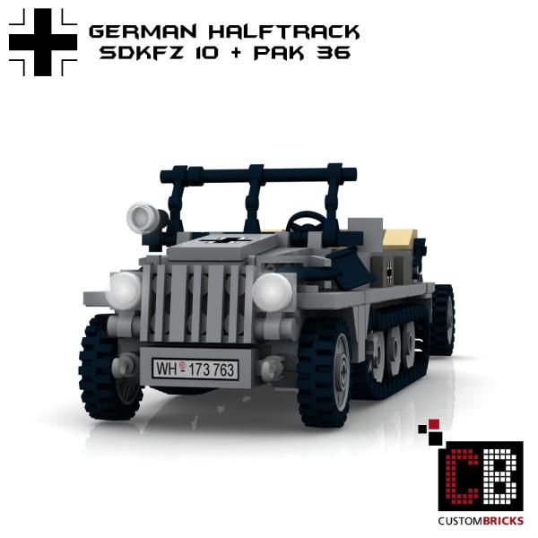 Custom WW2 SdKfz 10 with PaK 36