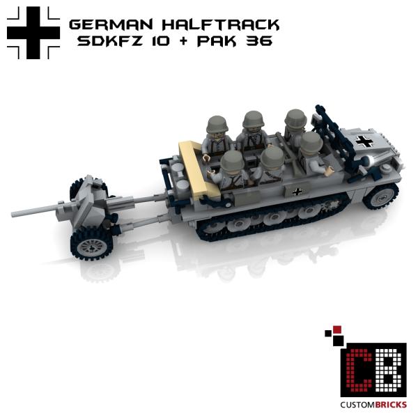 Custom WW2 SdKfz 10 with PaK 36
