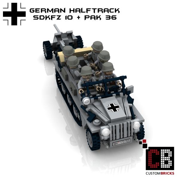 Custom WW2 SdKfz 10 with PaK 36