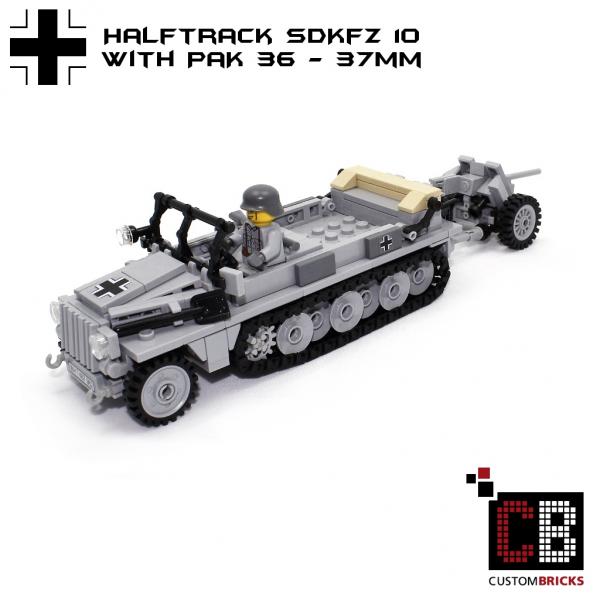PaK 36 für LEGO® Steine CUSTOM PDF Bauanleitung WW2 WWII Sd Kfz SdKfz 10 