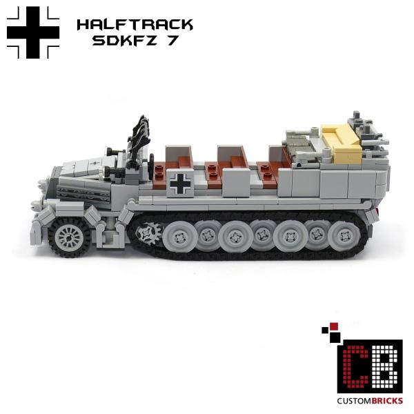 CUSTOM WW2 SdKfz 7 with soldier out of LEGO® bricks