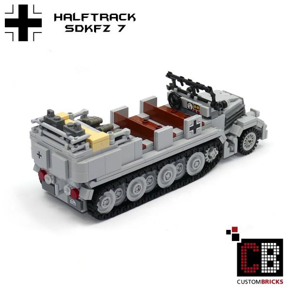 CUSTOM WW2 SdKfz 7 with soldier out of LEGO® bricks