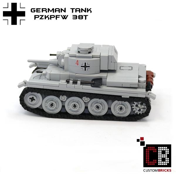 CUSTOMBRICKS CUSTOM 38T Tank Soldierf LEGO WW2 WWII
