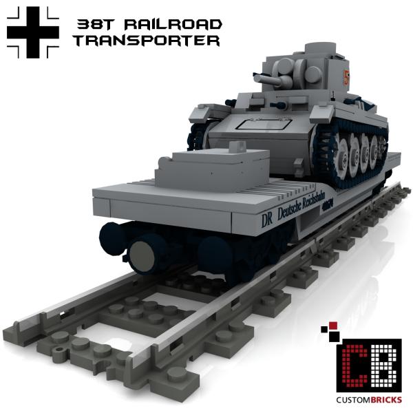 Custom WWII Railroad Transporter 38T Tank