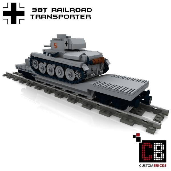Custom WWII Railroad Transporter 38T Tank