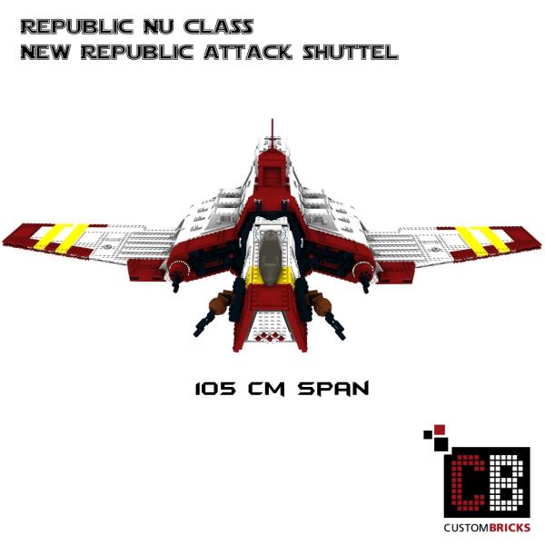 Custom NRAS - Nu Republic Attack Shuttel for Star Wars