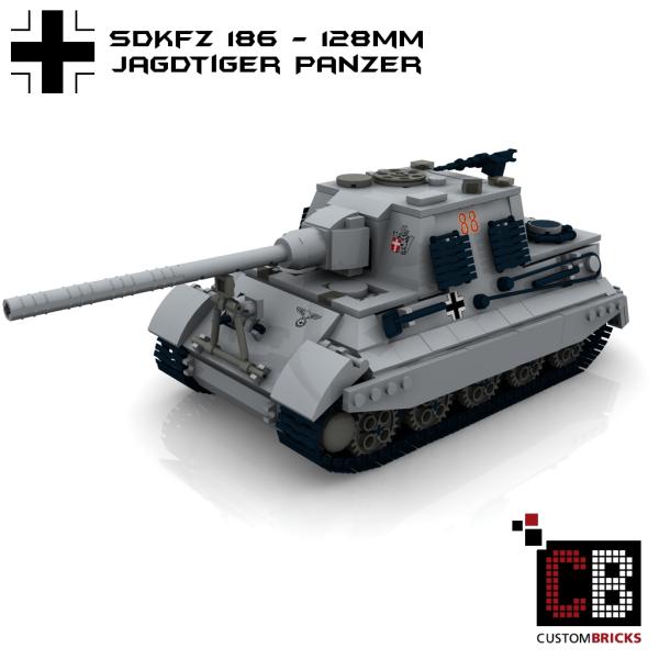 Custom WW2 Tank Jagdtiger 128mm - SdKfz 186