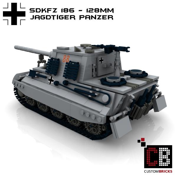 Custom WW2 Tank Jagdtiger 128mm - SdKfz 186