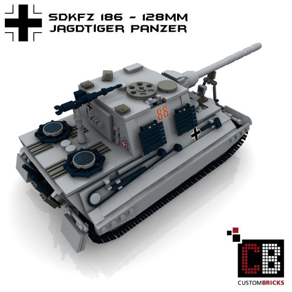 Custom WW2 Tank Jagdtiger 128mm - SdKfz 186