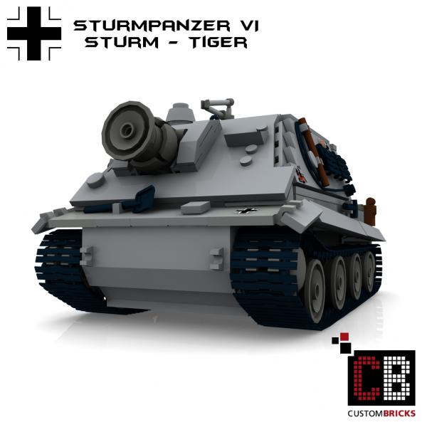 CUSTOM PDF Instructions WW2 WWII Tank HUNTING TIGER for LEGO® Bricks 