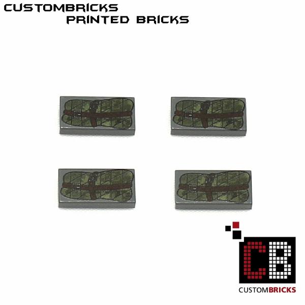 DARK BLUISH GREY Tile with Camo Bag