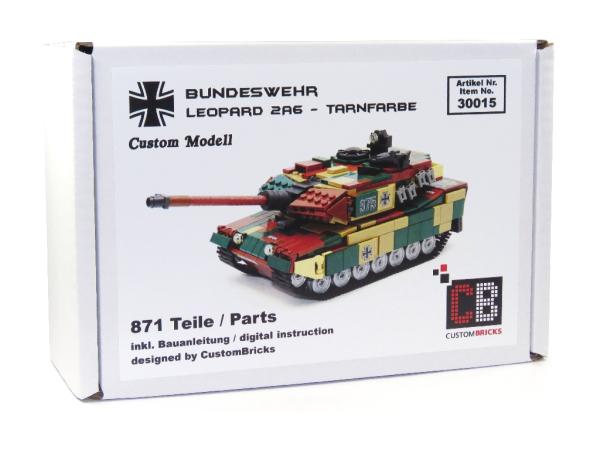 CUSTOM Bundeswehr MBT Leopard 2A6 Panzer aus LEGO® Steinen - camo