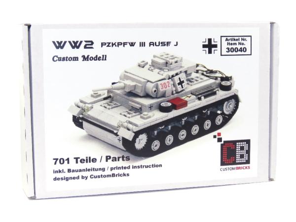 CUSTOM WW2 PzKpfw III Ausf.J with soldier out of LEGO® bricks