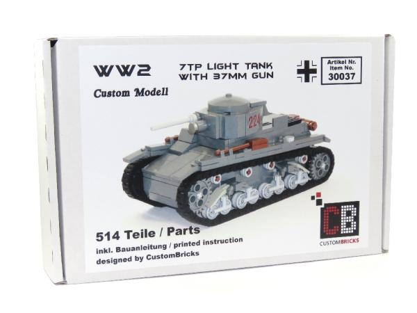 CUSTOM WW2 Polnischer 7TP - leichter Panzer - aus LEGO® Steinen