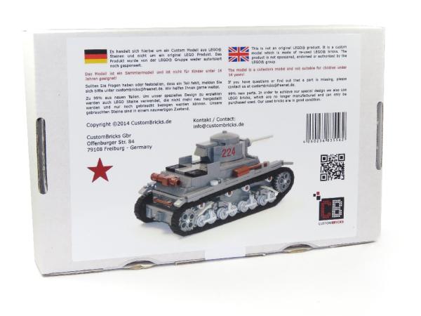 CUSTOM WW2 Polnischer 7TP - leichter Panzer - aus LEGO® Steinen