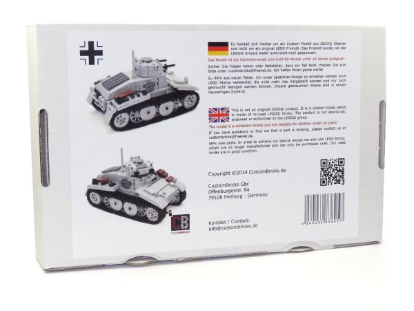 CUSTOM WW2 PzKpfw I Ausf.F mit Soldat aus LEGO® Steinen