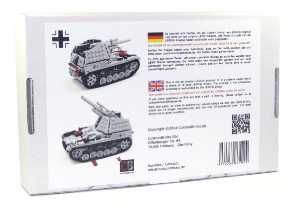 CUSTOM WW2 SdKfz 124 Wehrmacht Tank Wespe out of LEGO ® bricks