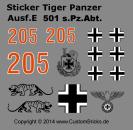 Custom Decals 501 s.Pz.Abt Tiger Panzer