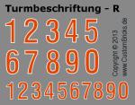 Custom Sticker Turmbeschriftung - rot