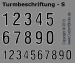 Custom Sticker Turmbeschriftung - schwarz