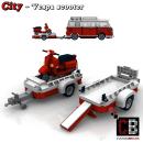 Custom T1-Bus trailer with scooter